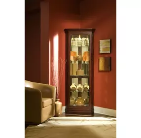 20205 Victorian Cherry Corner Curio Cabinet