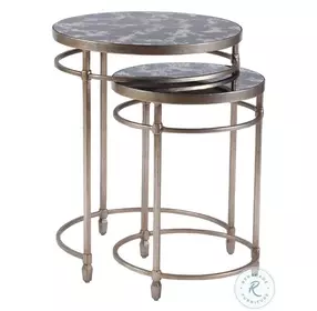 Signature Designs Champagne Foil Colette Nesting Table