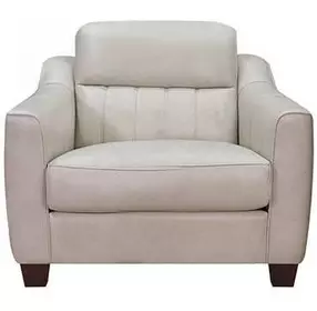 Upton Vanilla Leather Upholstered Accent Chair