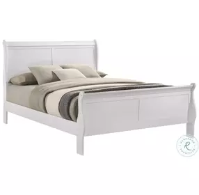 Louis Philippe White Sleigh Bedroom Set