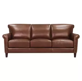 Navrell Pecan Leather Living Room Set