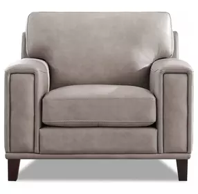Halwyn Stone Leather Upholstered Accent Chair