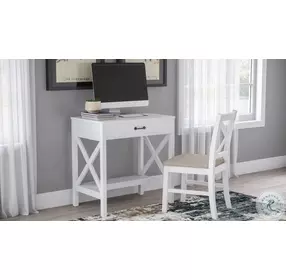Hobson White Cross Back Desk Chair