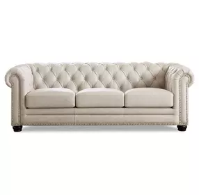 Alwick Vanilla Leather Living Room Set