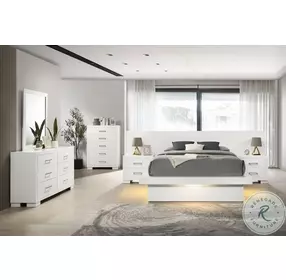 Jessica Cream White 6 Drawer Dresser with Mirror