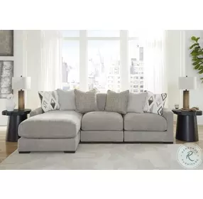 Aslan Court Pebble 3 Piece Sectional with LAF Chaise