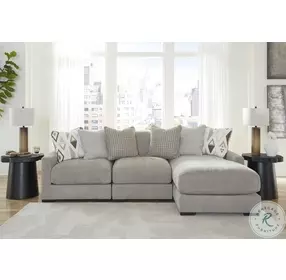 Aslan Court Pebble 3 Piece Sectional with RAF Chaise