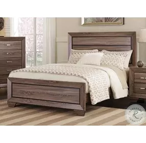Kauffman Washed Taupe Panel Bedroom set