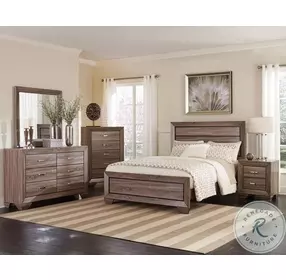 Kauffman Washed Taupe 6 Drawer Dresser with Mirror