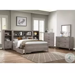 Woodrow Brownish Gray Tower Nightstand