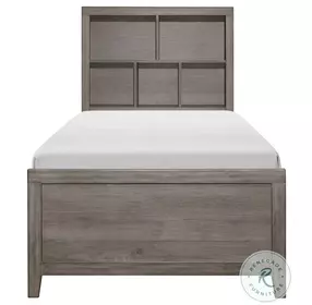 Woodrow Brownish Gray Youth Bookcase Storage Bedroom Set