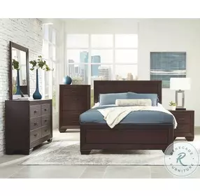 Kauffman Dark Cocoa 6 Drawer Dresser with Mirror