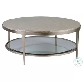 Signature Designs Champagne Foil Gravitas Round Occasional Table Set