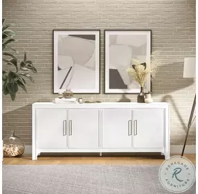 Gramercy Blanc 4 Door Accent Cabinet