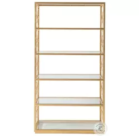 Metal Designs Gold Leaf Honeycomb Etagere