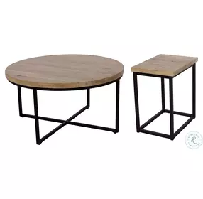 Ames Natural Round Cocktail Table