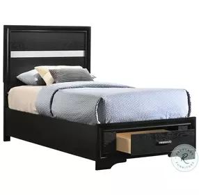 Miranda Black Youth Platform Storage Bedroom set