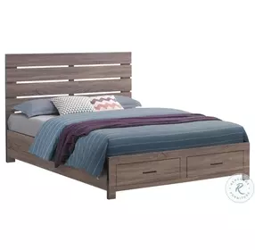 Brantford Barrel Oak Platform Storage Bedroom set