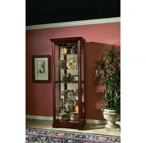 Victorian Cherry Two Way Sliding Door Curio