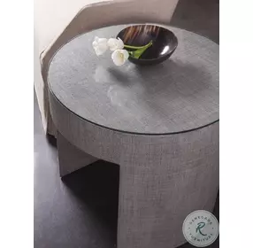 Signature Designs Light Gray Precept Round End Table