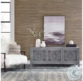 Marisol Weathered Honey And Soft Wash Gray 3 Door TV Stand