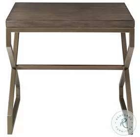 Cohesion Program Antico And Warm Metalic Edict Square End Table
