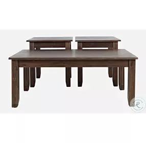 Eros Brushed Chestnut 3 Piece Occasional Table Set