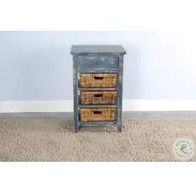 Seabright Blue 1 Drawer Storage Rack with Baskets