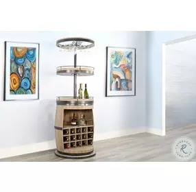 Hearthwood Haven Natural Swivel Barrel Bar