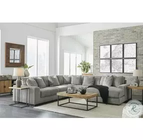 Lindyn Fog Large Sectional with RAF Chaise