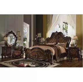 Versailles Cherry Oak 7 Drawer Vanity Desk