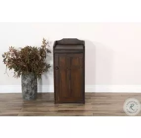 Hearthwood Haven Dark Brown Wood House Trash Box