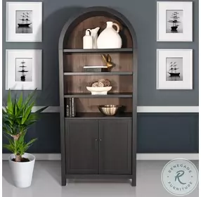 Autumn Echo Black 2 Door Arched Display Cabinet