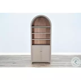 Sagewyn Light Gray 2 Door Arched Display Cabinet