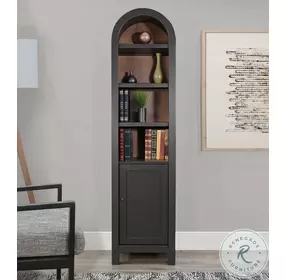 Golden Hearth Black 1 Door Arched Storage Cabinet