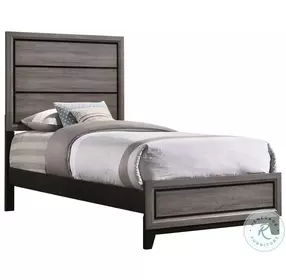 Watson Gray Oak And Black Youth Panel Bedroom set
