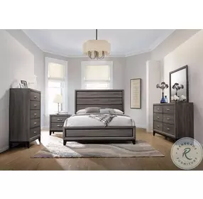 Watson Gray Oak 6 Drawer Dresser with Mirror