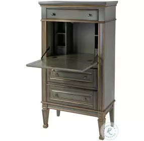 Wordsworth Royal Pastel Green 4 Drawer Secretary with Drop Front Writing Surface