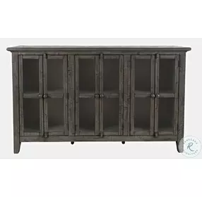 Rustic Shores Stone 6 Door Accent Cabinet