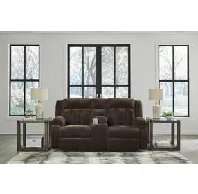 Greely Bend Chocolate 75" Power Reclining Loveseat with USB Charging