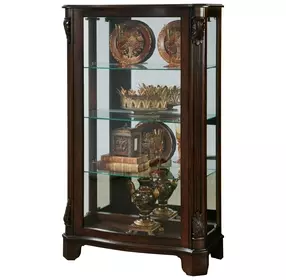 21429 Rich Deep Cherry Mantel Curio Cabinet