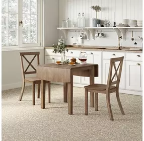 Eastern Tides Brushed Bisque 3 Piece Dining Set