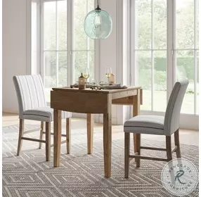 Eastern Tides Blue Stripe Upholstered Counter Height Stool Set of 2