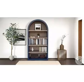 Ardencrest Blue 84" Arched Bookcase