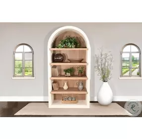 Golden Hearth White 42" Logan Arched Bookcase