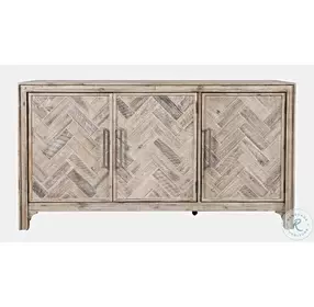 Gramercy Grey Wash 3 Door Accent Cabinet