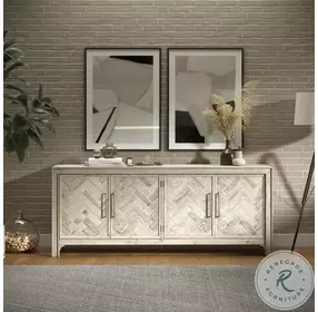 Gramercy Grey Wash 4 Door Accent Cabinet