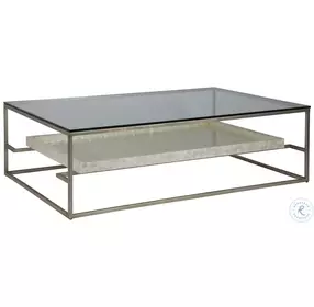 Signature Designs Champagne Foil And Capiz Shell Cumulus Capiz Large Rectangular Occasional Table Set