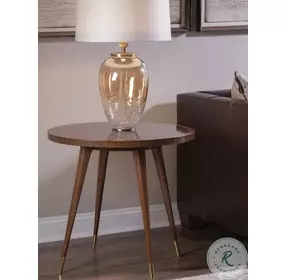 Signature Designs Black Walnut Marlowe Round End Table