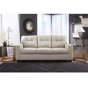Santorine Bone Leather 85" Sofa